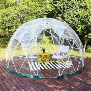 11.8 Ft Bubble Tent Dome for 6-8 Person, Outdoor Clear Dome Tent with Window, 360° Panoramic View, for Camping, Theme Restaurants, Outdoor Activities
