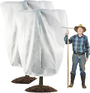 2 Pack H84 x W72 Plant Covers Freeze Protection - Shrub Cover, Winter Tree Cover with Drawstring for Season Extension & Frost Protection, White