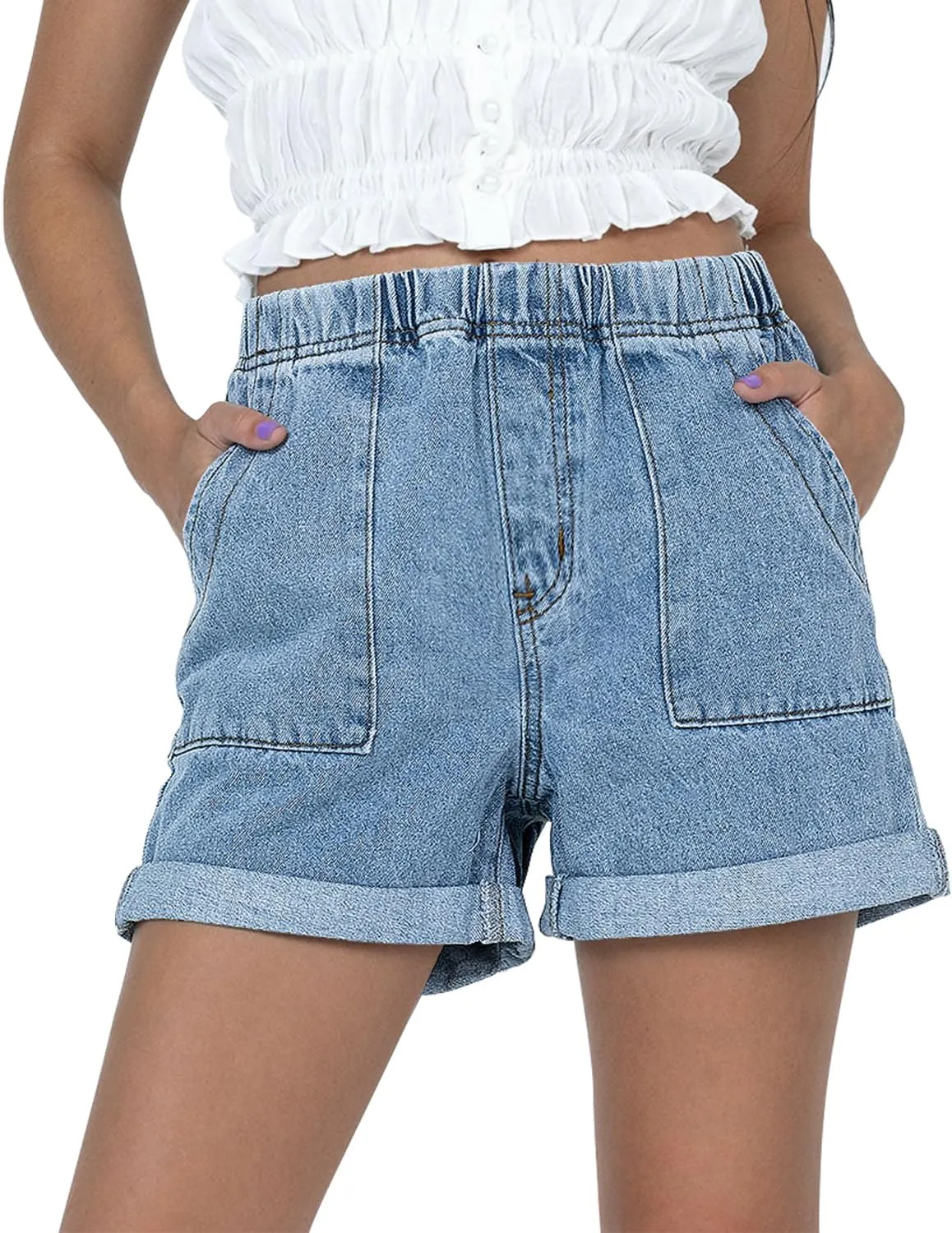 2025 Jean Shorts for Women Casual Stretchy Denim Summer Hot Short