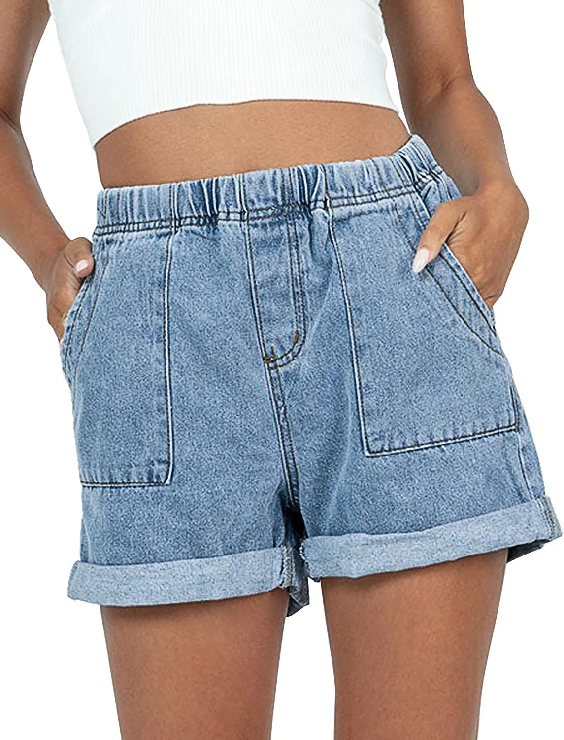 2025 Jean Shorts for Women Casual Stretchy Denim Summer Hot Short