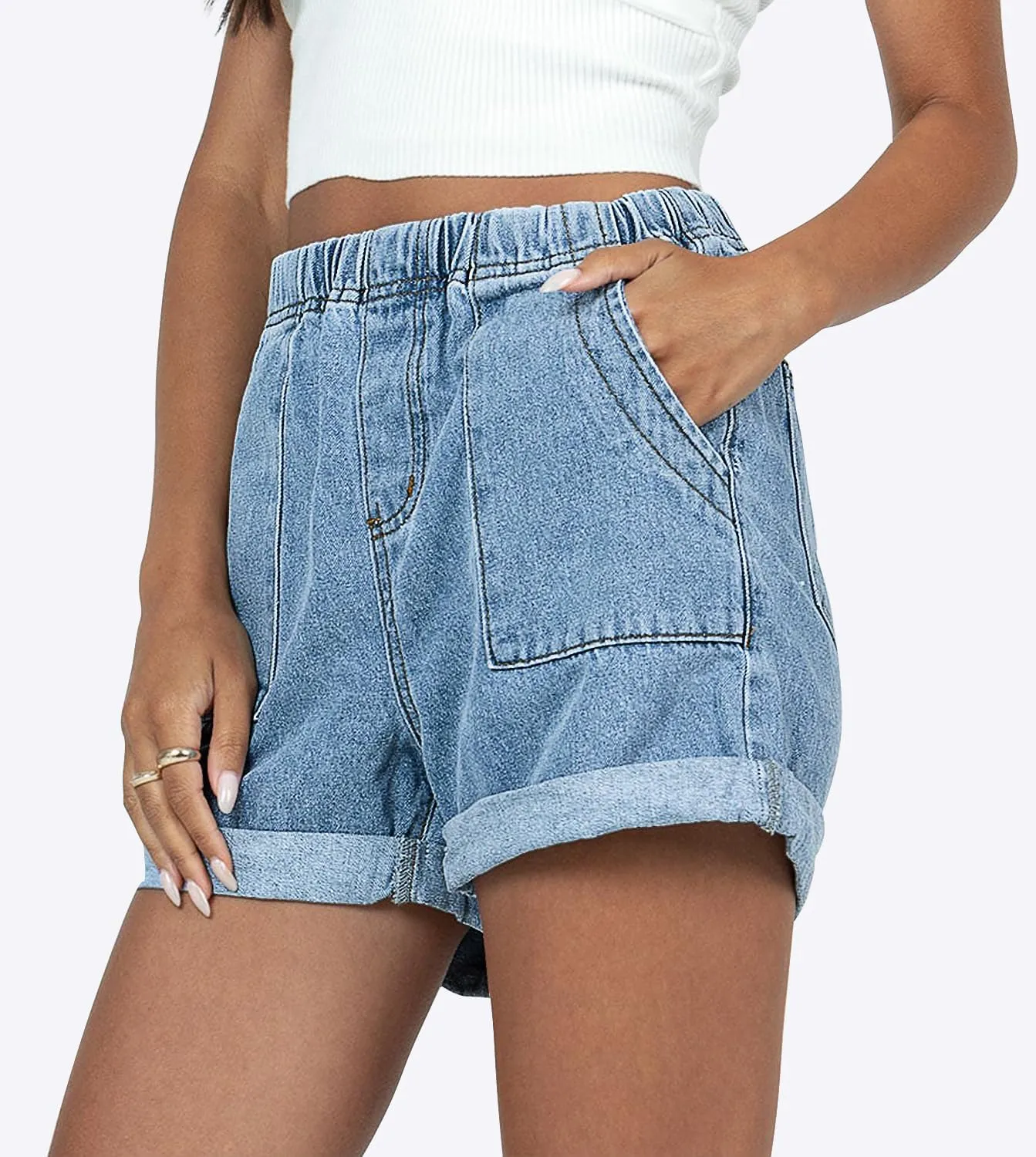 2025 Jean Shorts for Women Casual Stretchy Denim Summer Hot Short