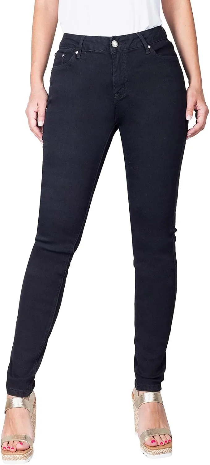 2LUV Women's Ripped Stretchy 5 Pocket Skinny Distressed Denim Jeans