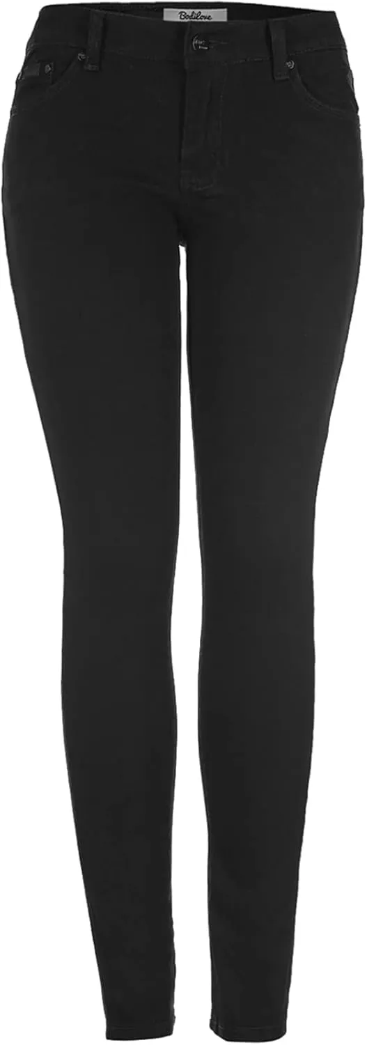 2LUV Women's Ripped Stretchy 5 Pocket Skinny Distressed Denim Jeans