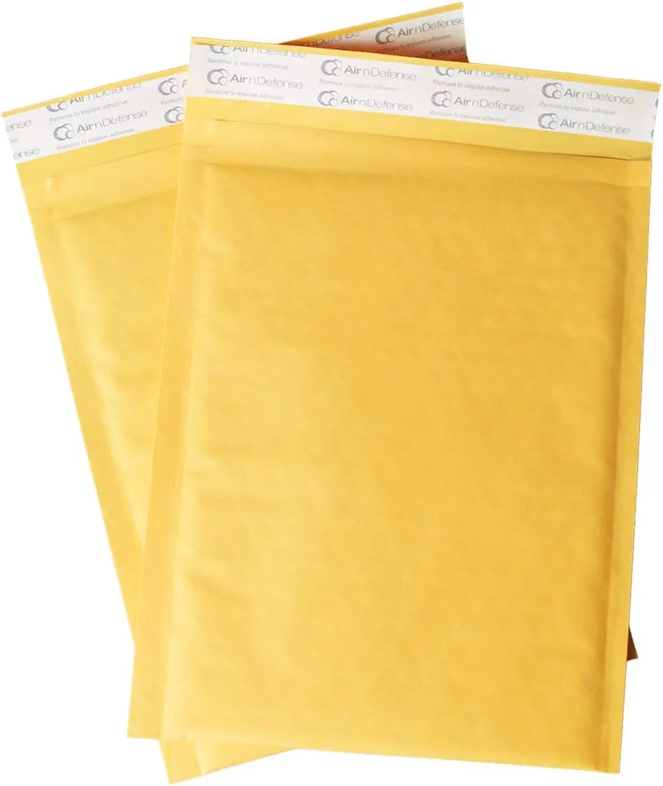50/500/1000/1500/2000/2500/3000/4000/5000/10000 pcs #000 4x8 Kraft Bubble Padded Envelopes Mailers Shipping Bags AirnDefense (2500)