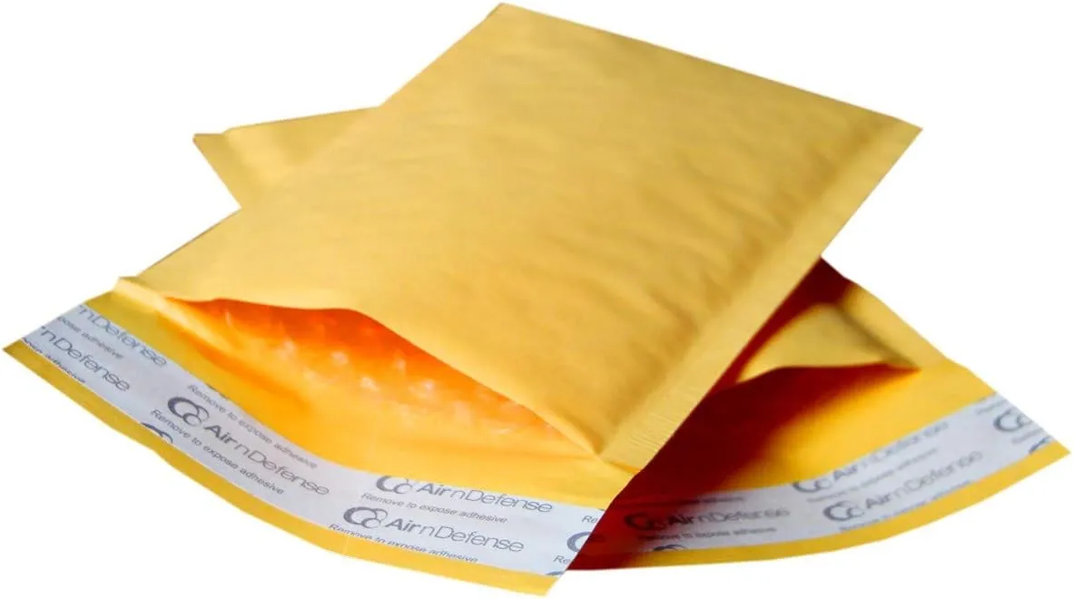 50/500/1000/1500/2000/2500/3000/4000/5000/10000 pcs #000 4x8 Kraft Bubble Padded Envelopes Mailers Shipping Bags AirnDefense (2500)