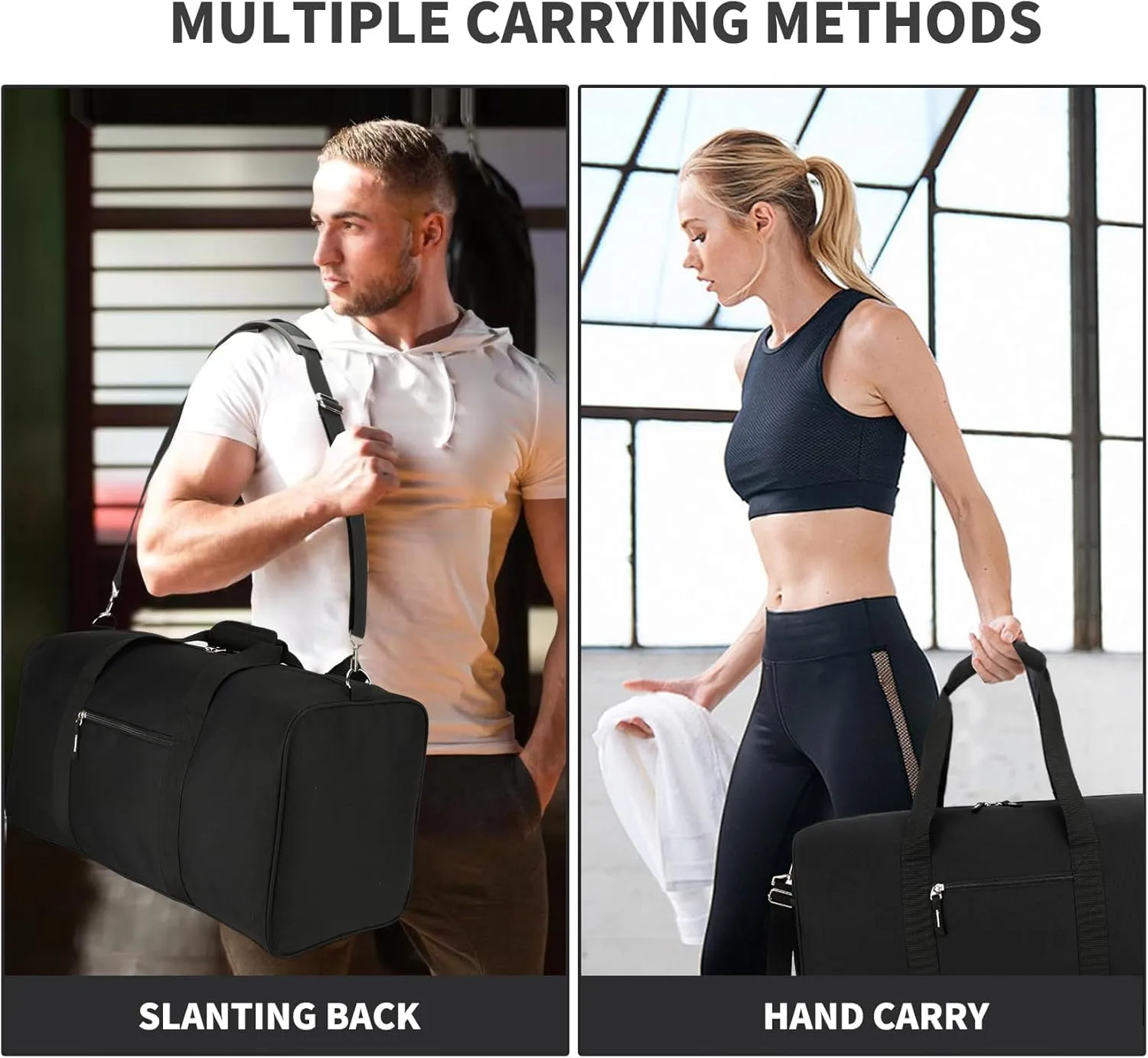 55L Travel Duffel Bag - Gym & Workout Duffle with Spacious Compartment, Perfect for Sports, Gym and Weekend Trips