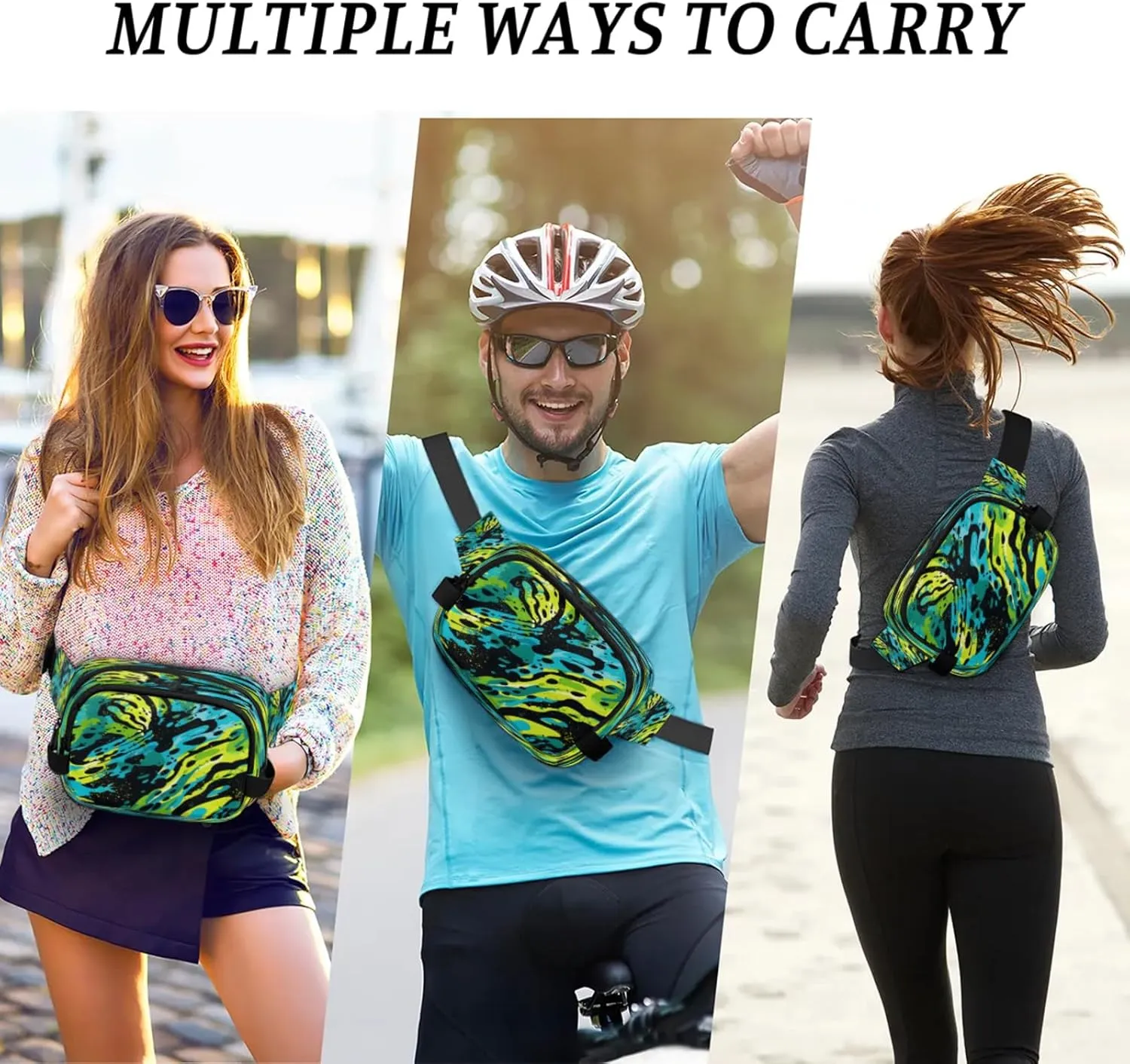 Abstract Wings Waterproof Unisex Square Fanny Pack, Adjustable Waist Bag with Pockets, Sturdy Lightweight Crossbody Bag for Travel, Running, Hiking (9x6.1x2.5 Inches)