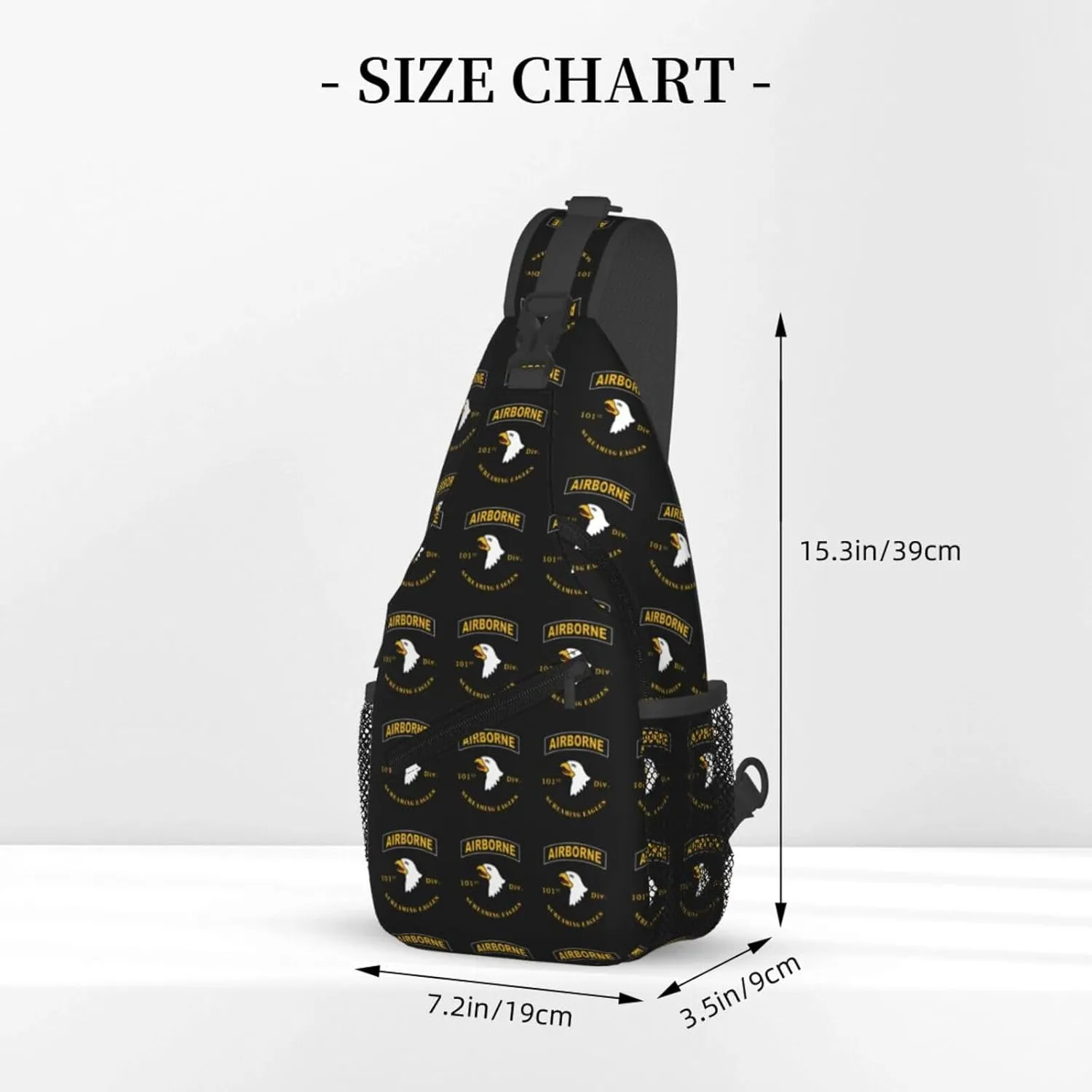 Airborne 101 Sling Backpack Chest Daypack Crossbody Crossbody Shoulder Bags For Travel Sports Running Hiking