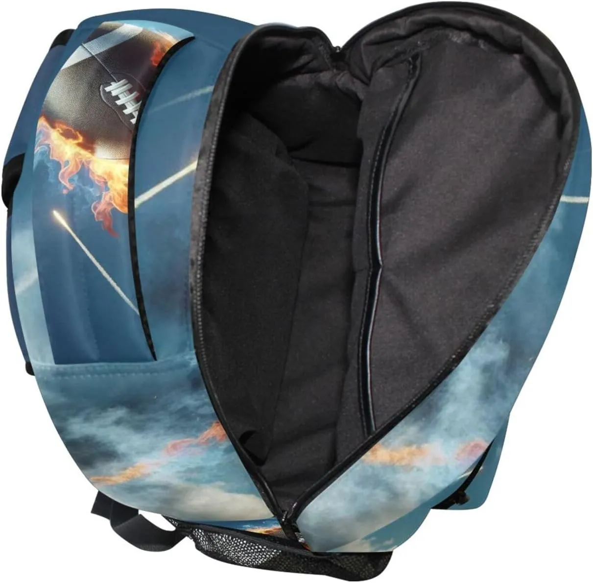 ALAZA Football Firing Backpack Purse with Multiple Pockets Name Card Personalized Travel Laptop Book Bag, Size S/16 inch