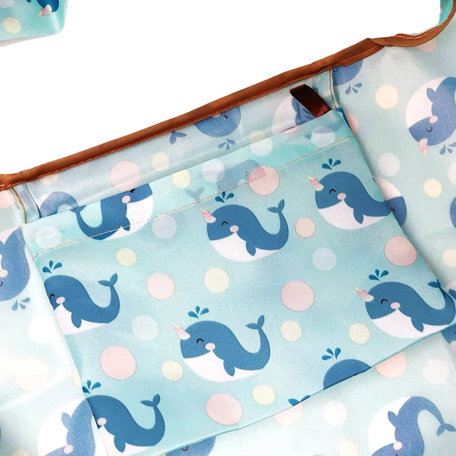 allydrew Foldable Tote Nylon Reusable Grocery Bag (Set of 2)
