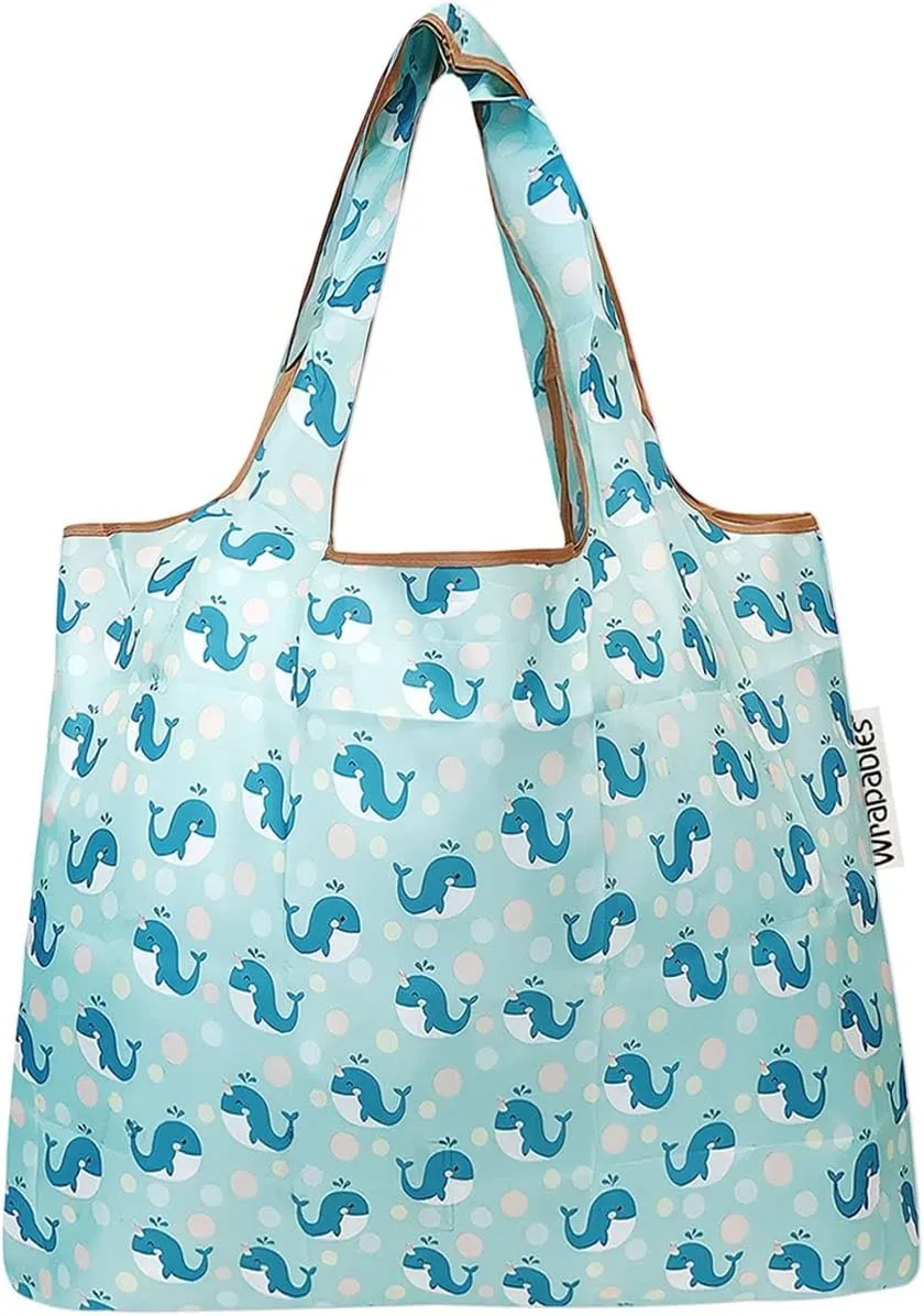 allydrew Foldable Tote Nylon Reusable Grocery Bag (Set of 2)