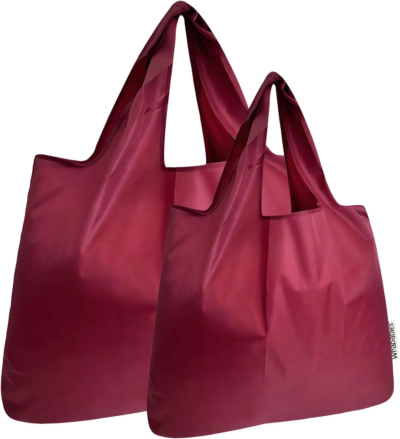 allydrew Large & Small Foldable Tote Nylon Reusable Grocery Bags, Set of 2