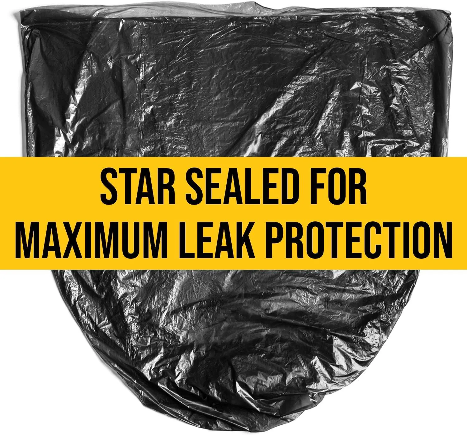 Aluf Plastics 55-60 Gallon Trash Bags - (100 Count) 1.25 MIL (Equiv) Low Density Plastic Garbage Bags - 38" x 58" for Home, Kitchen, Office, Commercial