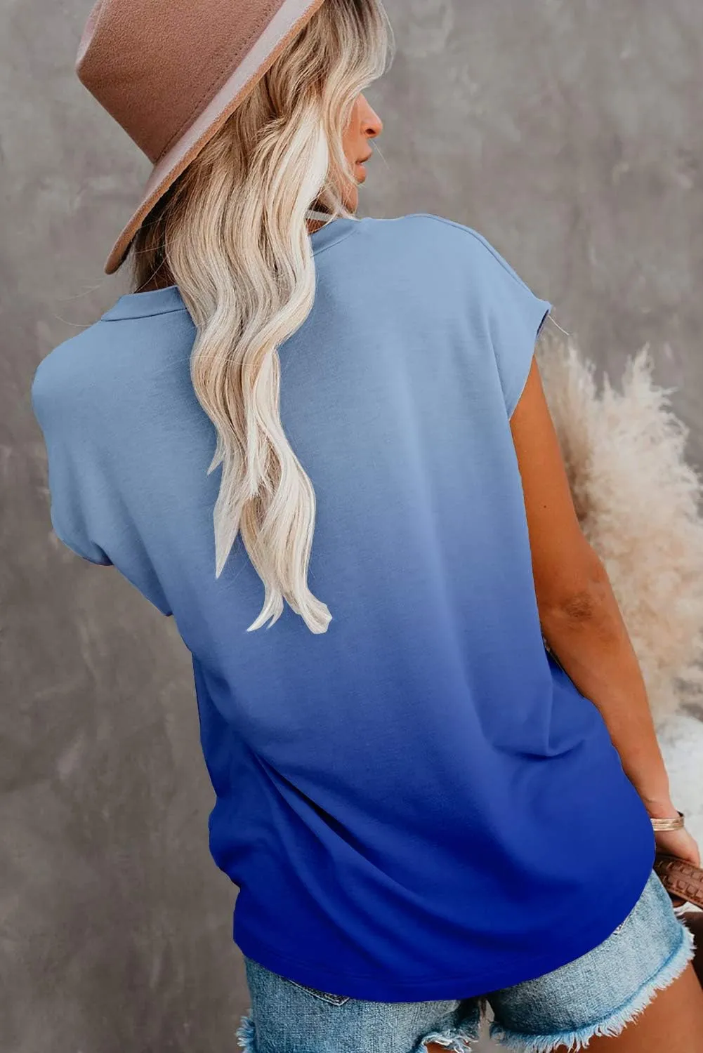 ANCAPELION Women’s Casual Summer Shirt Short Sleeve Round Neck T-Shirt Basic Tee Tunic Top Fit Loose with Pocket