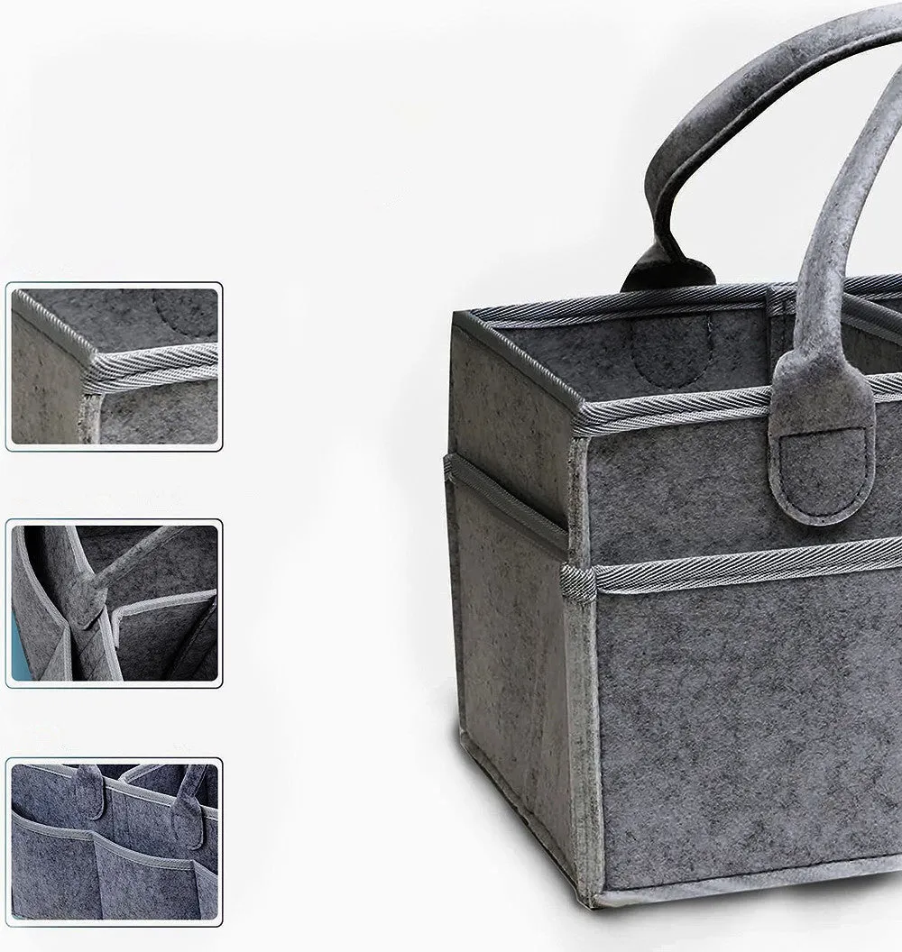 ANYMOM Mommy Diaper Bag Dark Grey Organizer Multifunctional Newborn Things Nursery Stackers and Caddies Pouch Large Storage