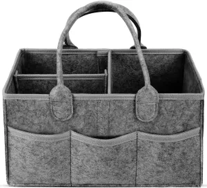 ANYMOM Mommy Diaper Bag Dark Grey Organizer Multifunctional Newborn Things Nursery Stackers and Caddies Pouch Large Storage