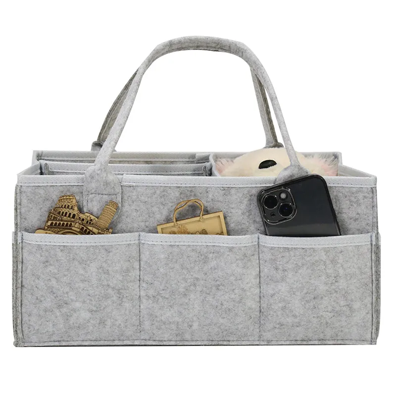 ANYMOM Mommy Diaper Bag Light Grey Organizer Multifunctional Newborn Things Nursery Stackers and Caddies Pouch Large Storage