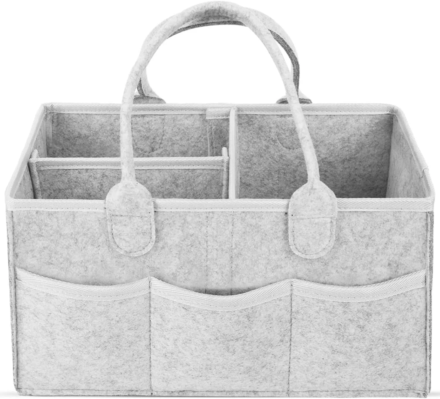 ANYMOM Mommy Diaper Bag Light Grey Organizer Multifunctional Newborn Things Nursery Stackers and Caddies Pouch Large Storage