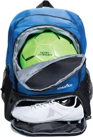 Athletico Youth Soccer Bag - Soccer Backpack & Bags for Basketball, Volleyball & Football | Includes Separate Cleat and Ball Compartment