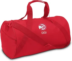 Atlanta Hawks Personalized Duffel Bags for Kids - Official NBA Logo Embroidery, Removable Shoulder Strap, Polyester, 19” x 14” (Red)