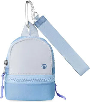 Babysun Mini Backpack Keychain Wristlet Pouch Small Change Coin Purse Cute Zipper Wallet With 3 RFID Card Slots For Women/Men Airpods Cosmetics