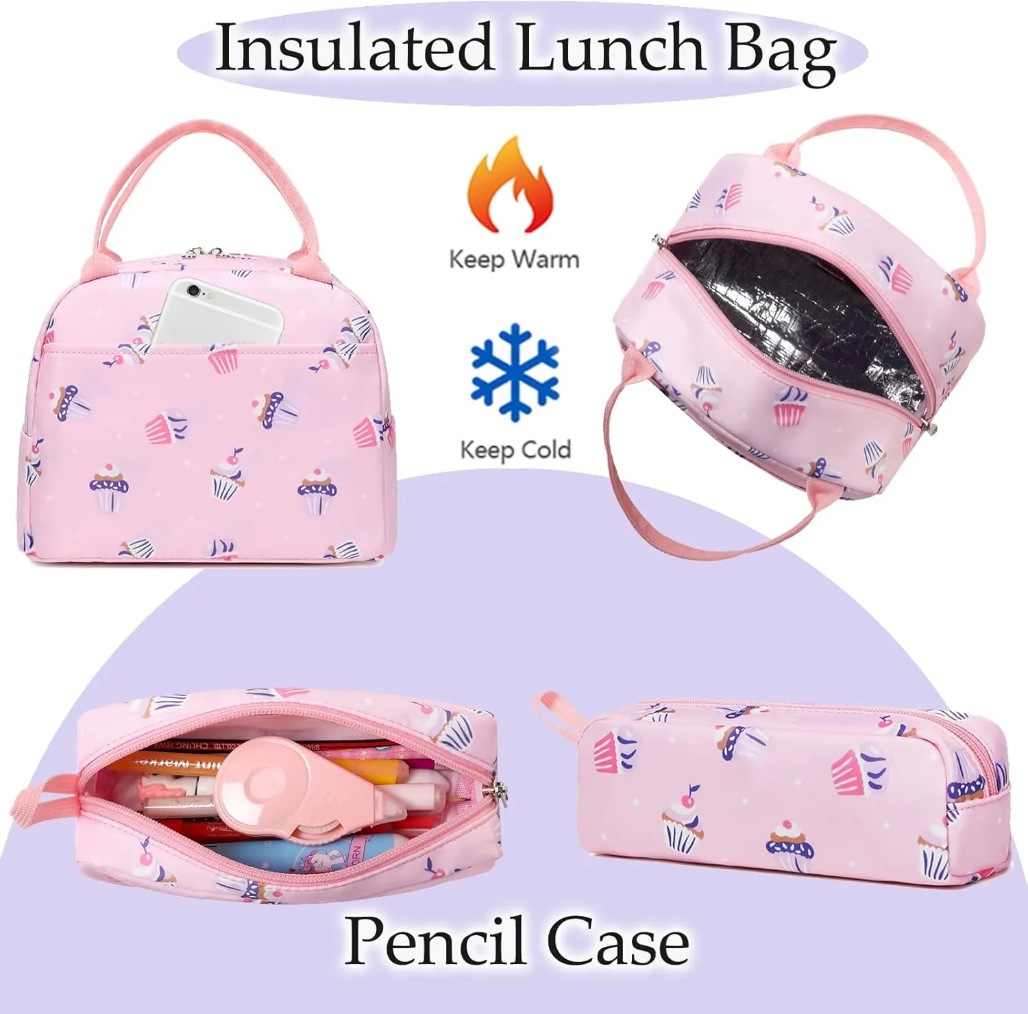 Backpack Unicorn for Girls School Preschool Backpack for Girls 3 IN 1 School Bookpack Set with Lunch Bag Pencil Bag