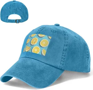 Baseball Cap Golf Dad Hat for Men Women Adjustable Baseball Hat Lemon Wedges Trucker Hat Cowboy Cap