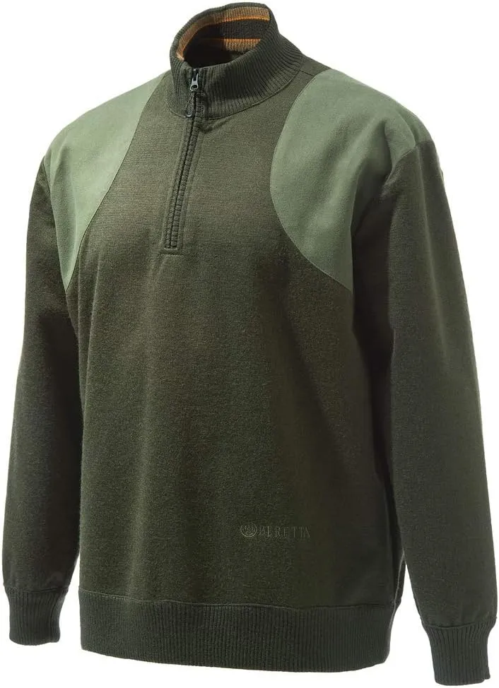 Beretta Men's Honor Windstop Silent Wool Blend Relaxed Fit 1/4 Zip Hunting Sweater