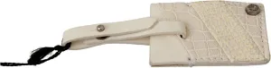 BEST SELLERS - Beige Luggage Tag Branded Leather Patterned Keychain