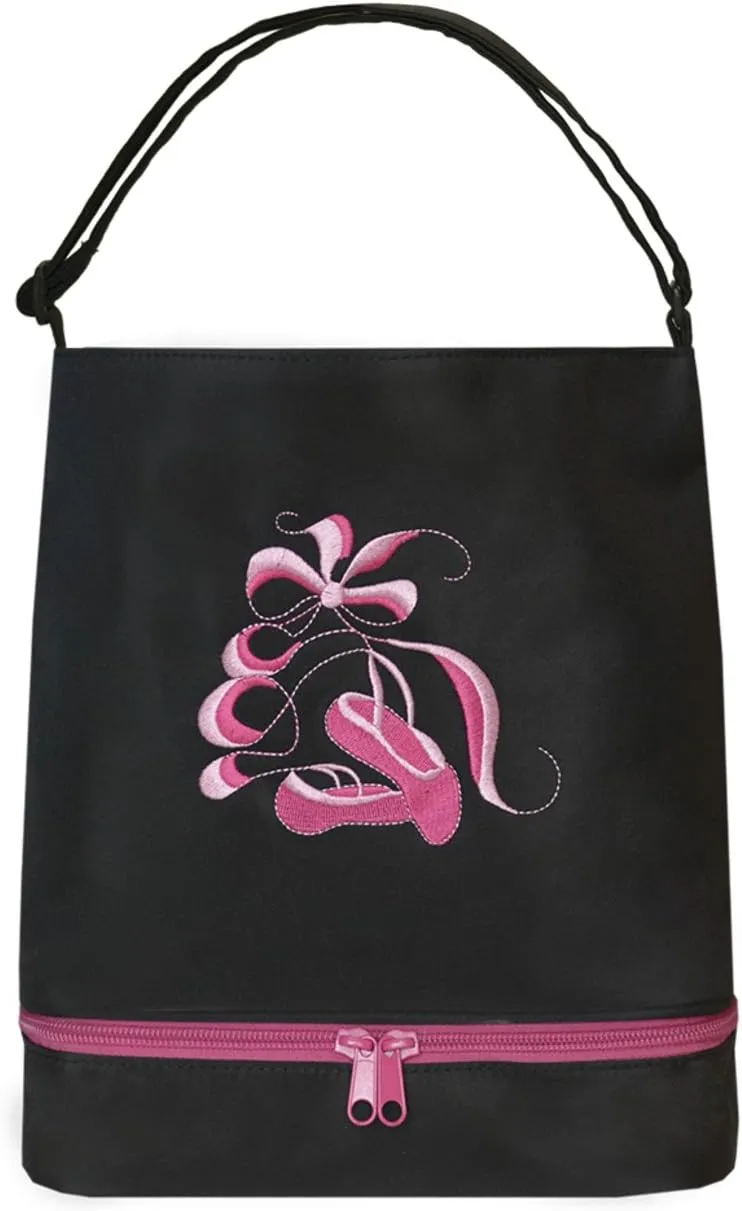 Black Ballet Tote with Vented Shoe Compartment