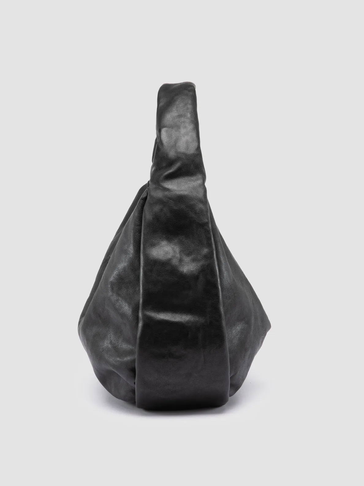 BOLINA 048 - Black Leather Shoulder Bag