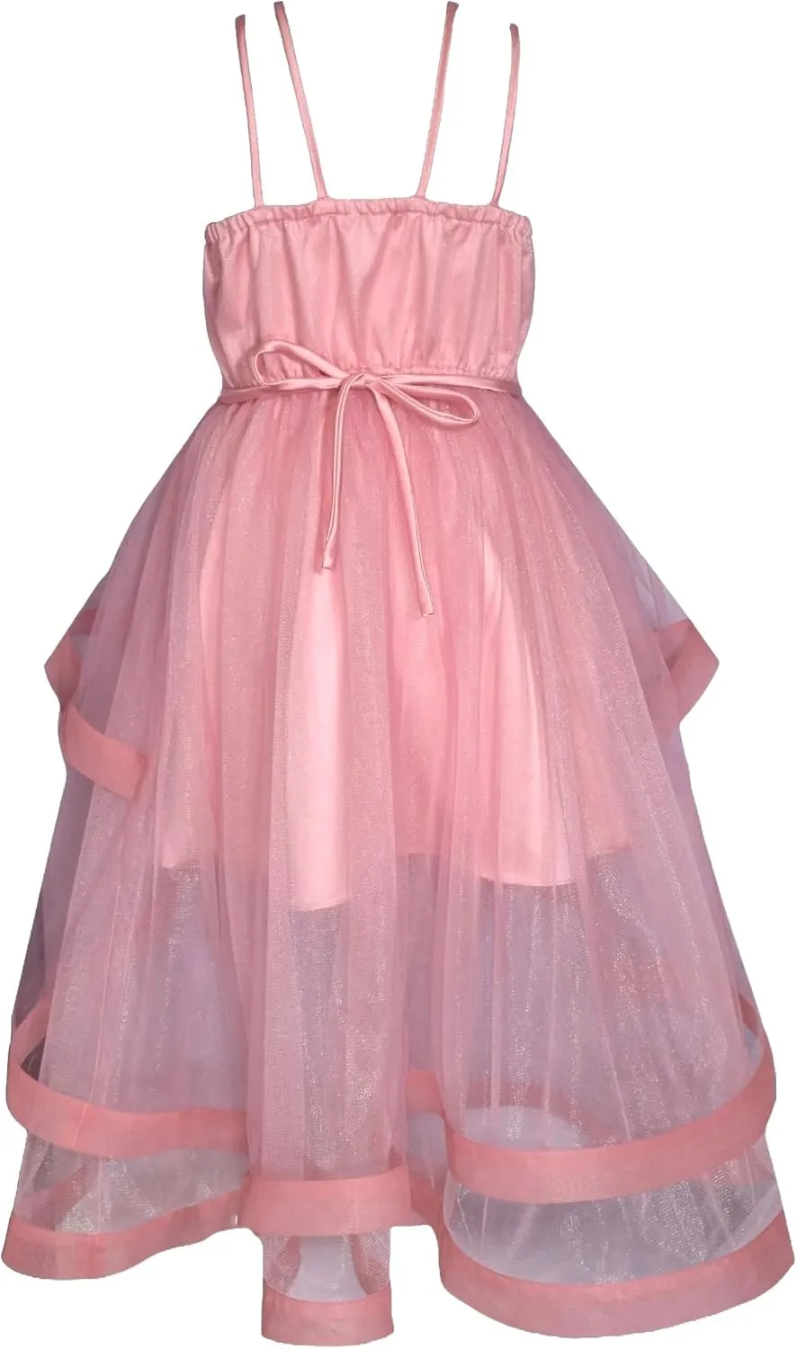 Bonnie Jean Girls 7-16 Embellished Bodice Horsehair Hem Ballgown Dress