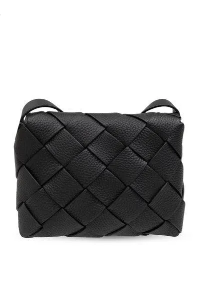 BOTTEGA VENETA Grained Leather Mini Handbag - 16.5x22.5x5.5cm