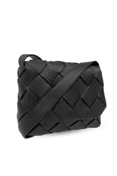 BOTTEGA VENETA Grained Leather Mini Handbag - 16.5x22.5x5.5cm