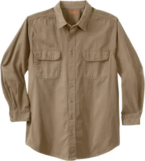 Boulder Creek by Kingsize Men's Big & Tall Long Sleeve Denim and Twill Shirt