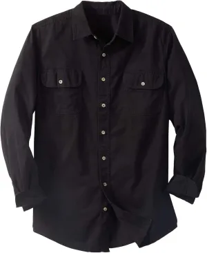 Boulder Creek by Kingsize Men's Big & Tall Long Sleeve Denim and Twill Shirt