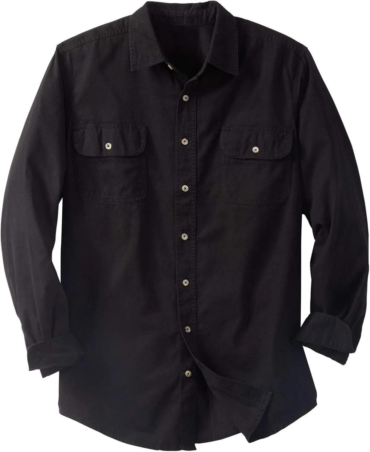 Boulder Creek by Kingsize Men's Big & Tall Long Sleeve Denim and Twill Shirt