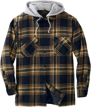Boulder Creek by Kingsize Men's Big & Tall Removable Hooded Shirt Jacket