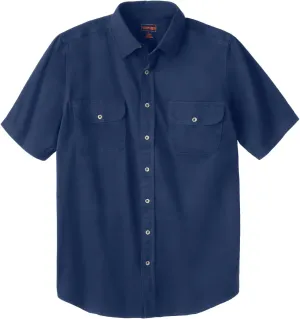 Boulder Creek by Kingsize Men's Big & Tall Short Sleeve Denim and Twill Shirt