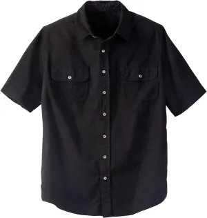 Boulder Creek by Kingsize Men's Big & Tall Short Sleeve Denim and Twill Shirt