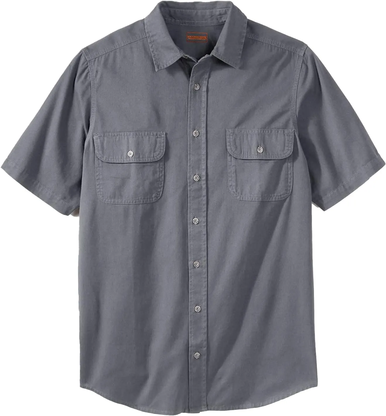 Boulder Creek by Kingsize Men's Big & Tall Short Sleeve Denim and Twill Shirt