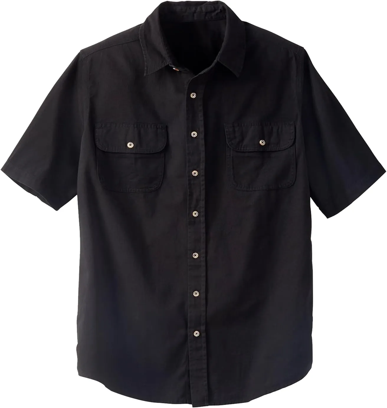 Boulder Creek by Kingsize Men's Big & Tall Short Sleeve Denim and Twill Shirt