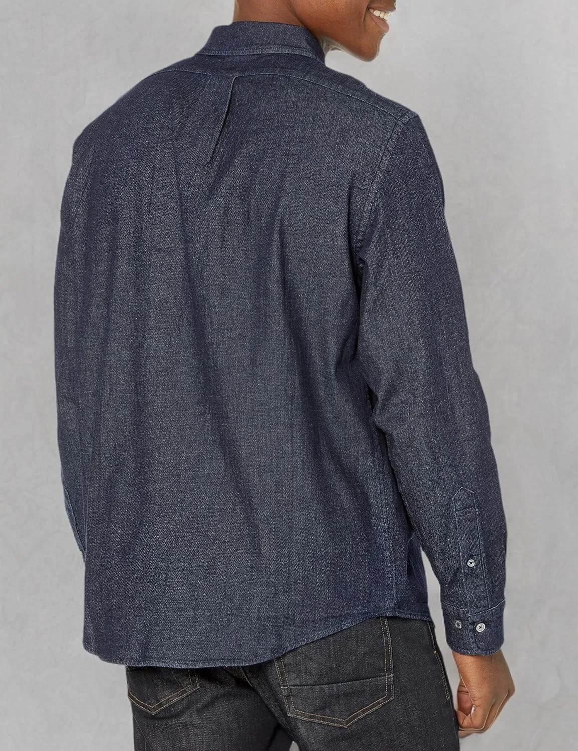 Brooks Brothers Men's Long Sleeve Button Down Denim Stretch Sport Shirt