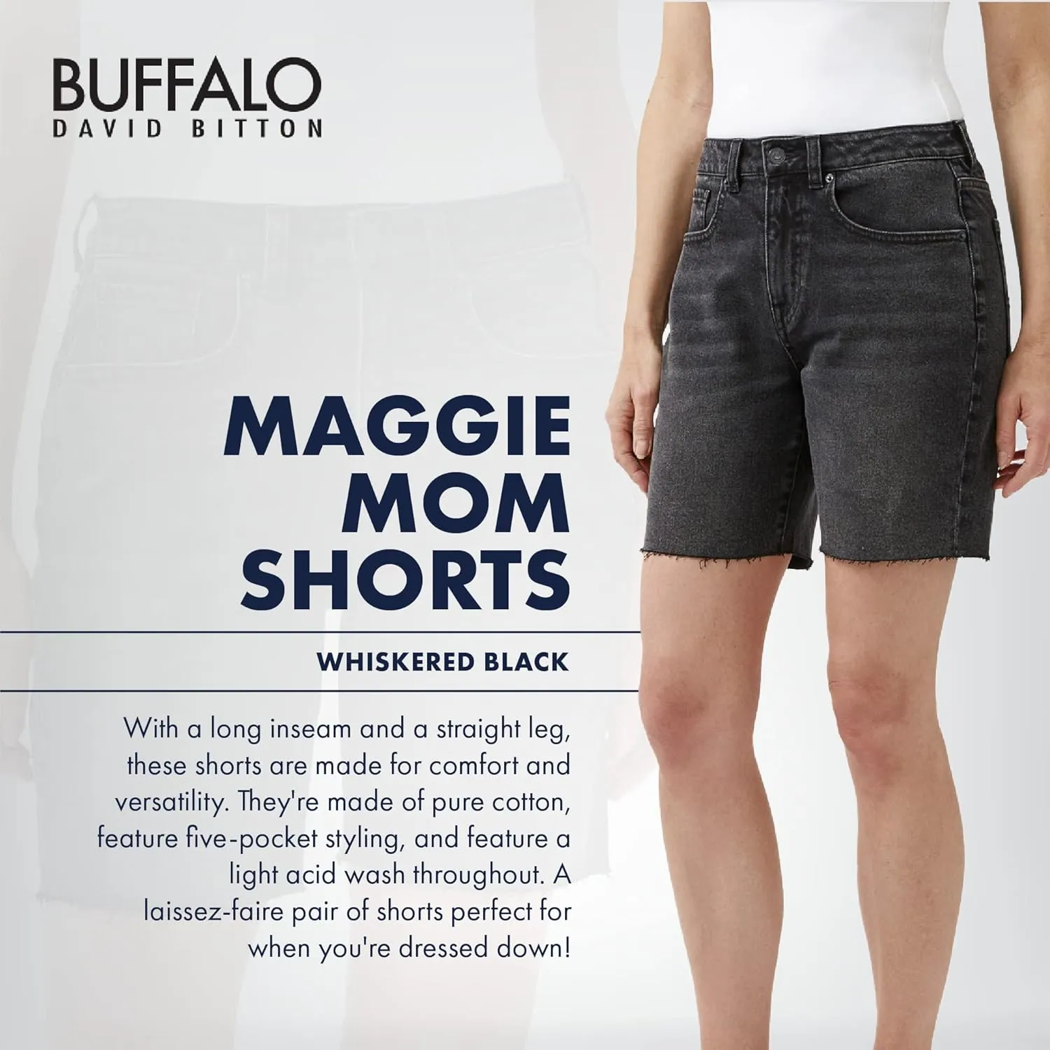 Buffalo David Bitton Women's Maggie Mom Denim Shorts 2