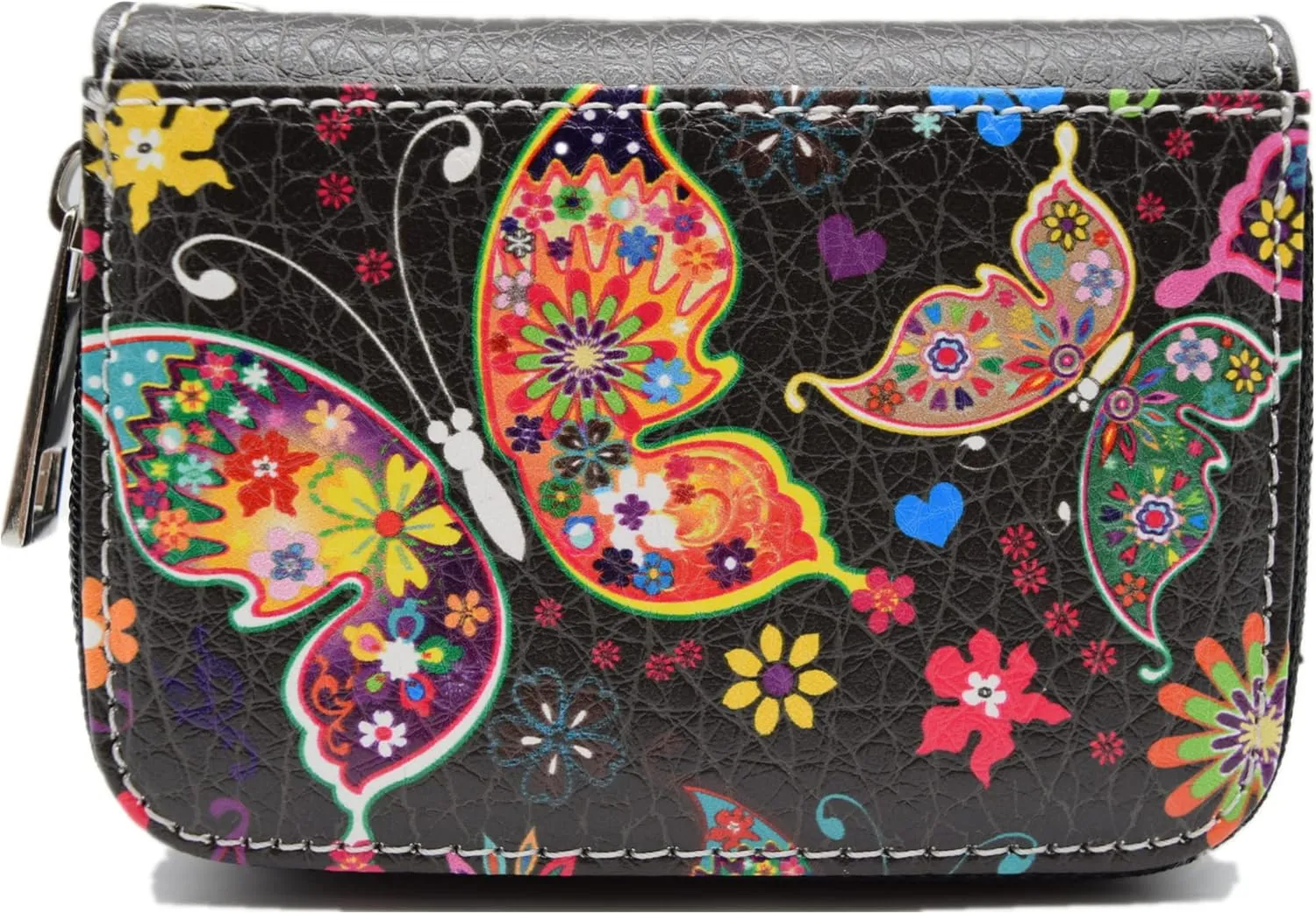 Butterfly Flower Springtime Purse Women Clutch Western CCW Rhinestone Crossbody Handbags With Mini Wallet