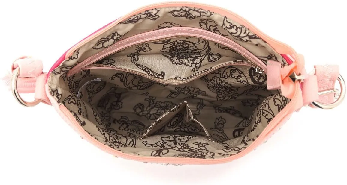 Butterfly Flower Springtime Purse Women Clutch Western CCW Rhinestone Crossbody Handbags With Mini Wallet