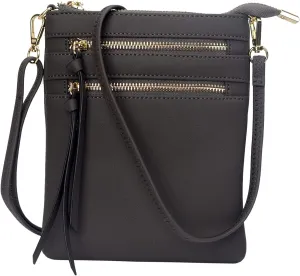 Bveyzi Women's Small Crossbody Purse Multi-Pocket Lightweight Crossover Travel Bag Over The Shoulder with Extra Long Strap