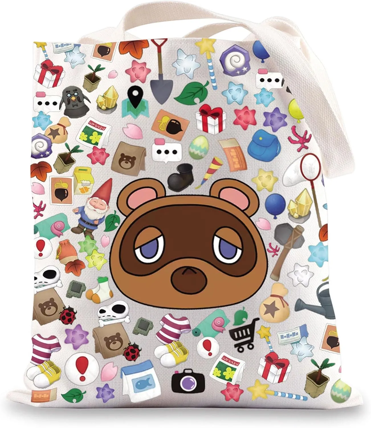 BWWKTOP Animal Tommy Tote Bag Video Gamer Gift Villagers Animal Shoulder Bag Bells Bag Merch (bells)