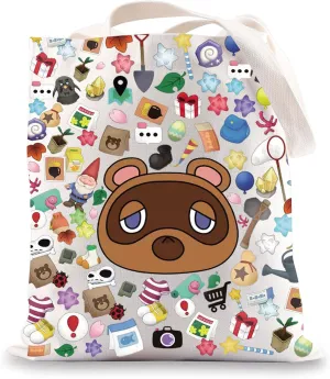BWWKTOP Animal Tommy Tote Bag Video Gamer Gift Villagers Animal Shoulder Bag Bells Bag Merch (bells)