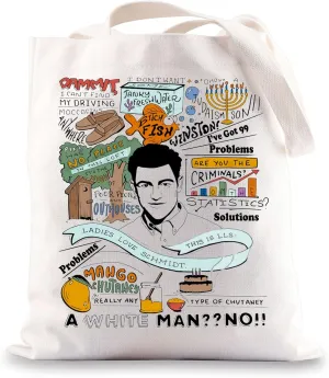 BWWKTOP Canvas Tote Bag - Schmidt Fans TV Show Inspired Shoulder Bag